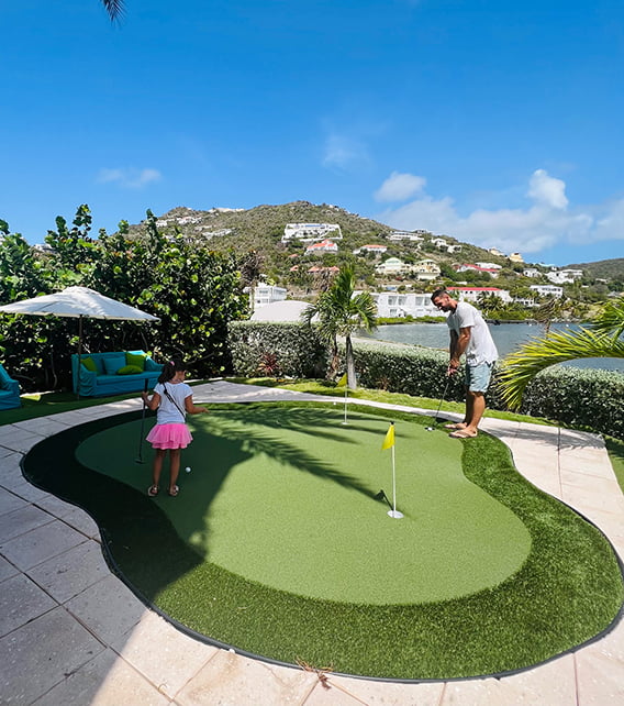 golf sint maarten, putting green